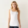 Women's Sonoma Goods For Life® Tunic Layering Tank Top -Sonoma Goods For Life Shop 2979874 New White