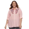 Plus Size Sonoma Goods For Life™ Essential Shirt -Sonoma Goods For Life Shop 3093967 Pink Stripe