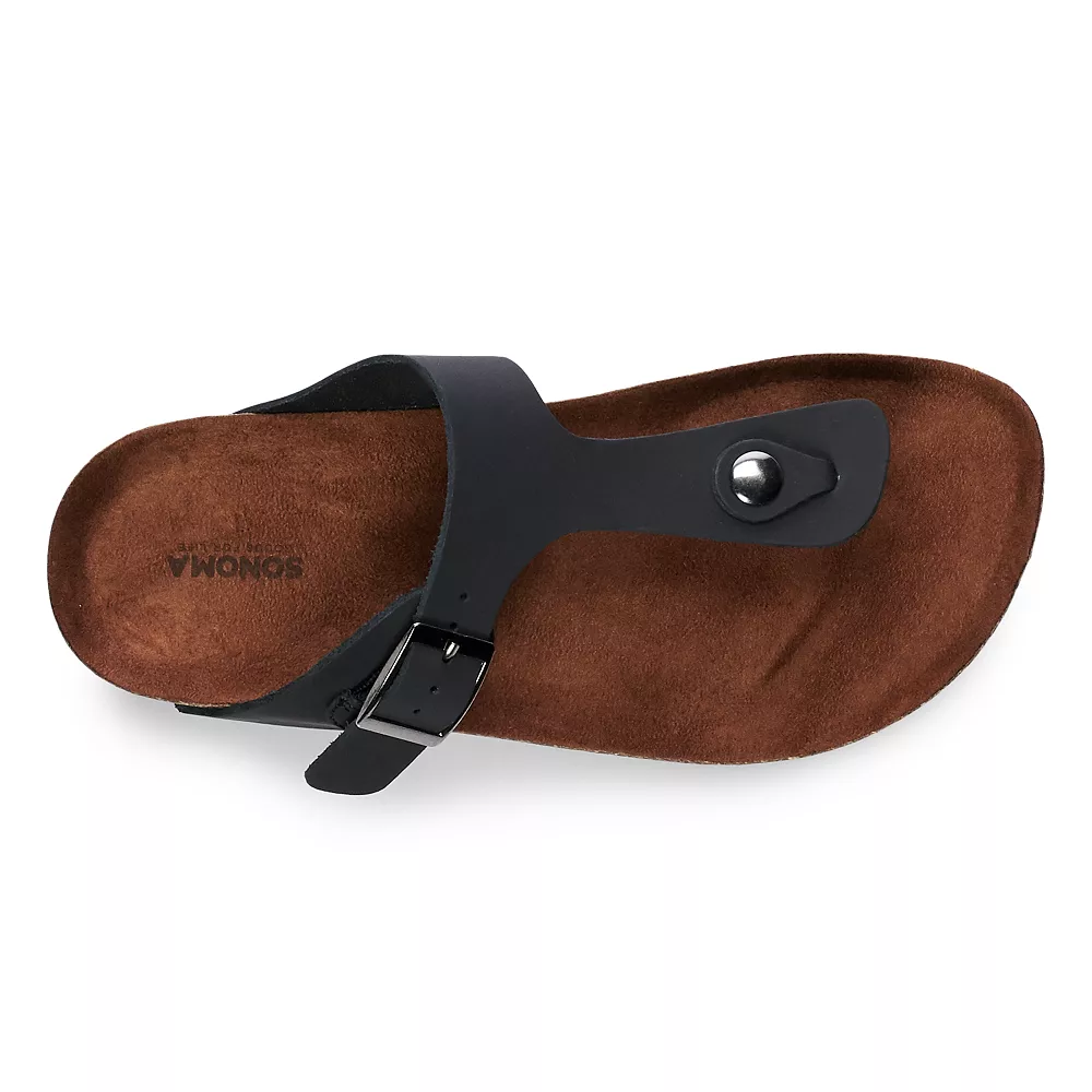 Sonoma Goods For Life® Porcelain Leather Slide Sandals 7 Sonoma Goods For Life® Porcelain Leather Slide Sandals - Image 5