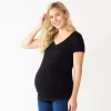 Maternity Sonoma Goods For Life® Essential V-Neck Tee -Sonoma Goods For Life Shop 4980526 Black