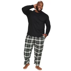 Big & Tall Sonoma Goods For Life® Crewneck Tee & Flannel Pants Sleep Set