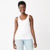 Women's Sonoma Goods For Life® Everyday Ribbed Tank -Sonoma Goods For Life Shop 5046234 White