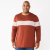 Big & Tall Sonoma Goods For Life® Crewneck Tee -Sonoma Goods For Life Shop 5108992 Rust Stripe