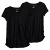 Maternity Sonoma Goods For Life® 2-pack Essential Short Sleeve Tee -Sonoma Goods For Life Shop 5145387 Black Black