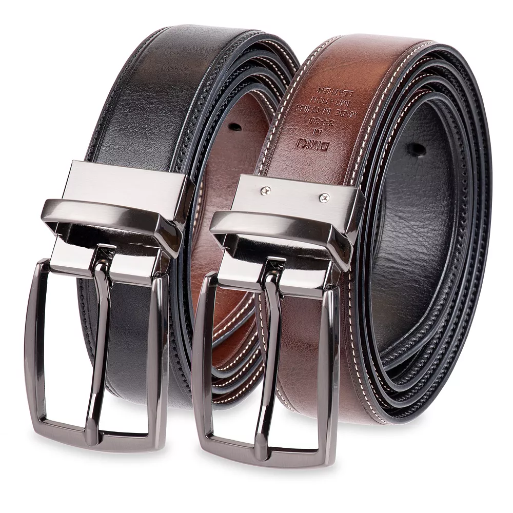 Big & Tall Sonoma Goods For Life® Feather-Edge Stitched Black-to-Tan Reversible Belt 5 Big & Tall Sonoma Goods For Life® Feather-Edge Stitched Black-to-Tan Reversible Belt - Image 3