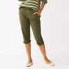 Women's Sonoma Goods For Life® Comfort Waist Pull-On Capri Pants -Sonoma Goods For Life Shop 5237938 Olive
