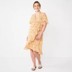 Maternity Sonoma Goods For Life® Flutter Sleeve Wrap Dress