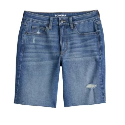 Women's Sonoma Goods For Life® High-Waist 9" Bermuda Jean Shorts -Sonoma Goods For Life Shop 5244121 ALT5