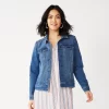 Petite Sonoma Goods For Life® Jean Jacket -Sonoma Goods For Life Shop 5245182 Medium Wash
