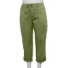 Plus Size Sonoma Goods For Life® Comfort Waist Utility Capri Pants -Sonoma Goods For Life Shop 5258066 Sydney Olive