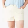 Plus Size Sonoma Goods For Life® Pull-On Mom Twill Shorts