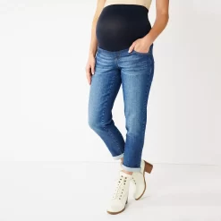 Maternity Sonoma Goods For Life® Over-the-Belly Girlfriend Crop Jeans -Sonoma Goods For Life Shop 5355750 ALT2