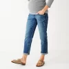 Maternity Sonoma Goods For Life® Over-the-Belly Girlfriend Crop Jeans -Sonoma Goods For Life Shop 5355750 Medium Wash