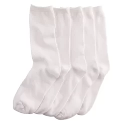 Women's Sonoma Goods For Life® 5 Pack Plain Knit Crew Socks -Sonoma Goods For Life Shop 5497544 ALT5