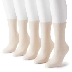 Women's Sonoma Goods For Life® 5 Pack Plain Knit Crew Socks