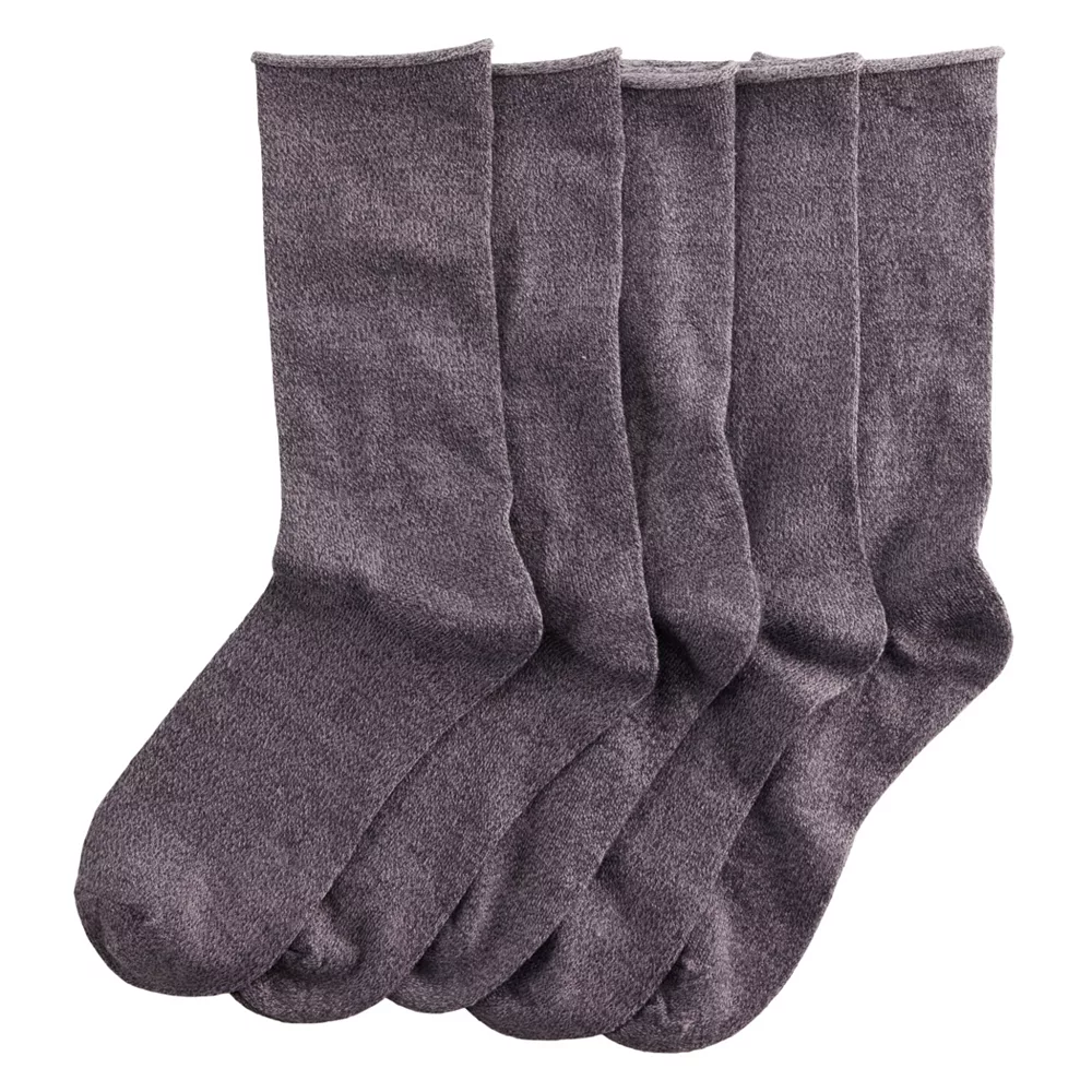 Women's Sonoma Goods For Life® 5-Pack Roll Top Crew Socks 5 Women's Sonoma Goods For Life® 5-Pack Roll Top Crew Socks - Image 3