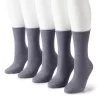 Women's Sonoma Goods For Life® 5-Pack Roll Top Crew Socks -Sonoma Goods For Life Shop 5497545 Gray Marl