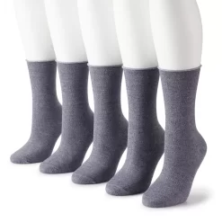 Women's Sonoma Goods For Life® 5-Pack Roll Top Crew Socks
