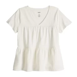 Women's Sonoma Goods For Life® Tiered V-Neck Top -Sonoma Goods For Life Shop 5508144 ALT5