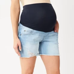 Maternity Sonoma Goods For Life® Over-The-Belly Panel Jean Shorts -Sonoma Goods For Life Shop 5514842 ALT2