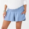 Maternity Sonoma Goods For Life® Smocked Shorts -Sonoma Goods For Life Shop 5532352 Gear Blue