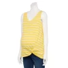 Maternity Sonoma Goods For Life® Knot-Hem Tank -Sonoma Goods For Life Shop 5551042 Yellow Stripe