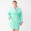 Plus Size Sonoma Goods For Life® Short Plush Robe -Sonoma Goods For Life Shop 5574695 Aqua