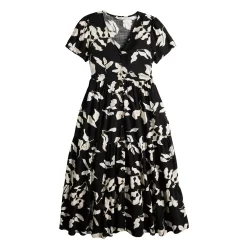 Women's Sonoma Goods For Life® Button Front Tiered Midi Dress -Sonoma Goods For Life Shop 5579211 ALT5