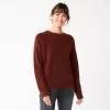 Women's Sonoma Goods For Life® Textured Drop-Shoulder Sweater -Sonoma Goods For Life Shop 5579623 Brown