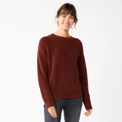 Women's Sonoma Goods For LifeĀ® Textured Drop-Shoulder Sweater
