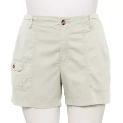 Plus Size Sonoma Goods For Life® High-Waisted Comfort Utility Shorts