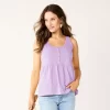 Women's Sonoma Goods For Life® Button Utility Tank -Sonoma Goods For Life Shop 5583719 Light Purple
