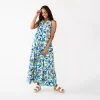 Women's Sonoma Goods For Life® Tiered Maxi Dress -Sonoma Goods For Life Shop 5584784 Blue Floral