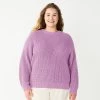 Plus Size Sonoma Goods For Life® Drop Shoulder Sweater -Sonoma Goods For Life Shop 5585467 Lavender