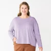 Plus Size Sonoma Goods For Life® Long Sleeve Pocket Tee 2 Plus Size Sonoma Goods For Life® Long Sleeve Pocket Tee -Sonoma Goods For Life Shop 5590050 Light Purple