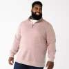 Big & Tall Sonoma Goods For Life® Quarter-Zip Fleece -Sonoma Goods For Life Shop 5591255 Maple Chili