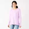 Women's Sonoma Goods For Life® Super Soft Solid Tunic Sweatshirt -Sonoma Goods For Life Shop 5621644 Bright Light Purple