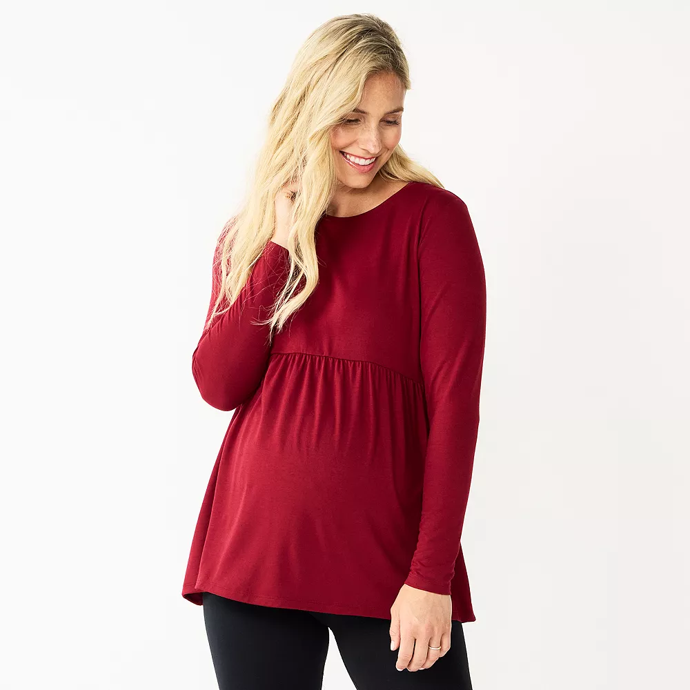 Maternity Sonoma Goods For Life® Long Sleeve Empire Waist Top 3 Maternity Sonoma Goods For Life® Long Sleeve Empire Waist Top