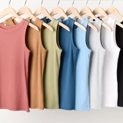 Women's Sonoma Goods For Life® Slim Fit High Neck Rib Tank -Sonoma Goods For Life Shop 5651280 ALT3