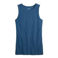 Women's Sonoma Goods For Life® Slim Fit High Neck Rib Tank -Sonoma Goods For Life Shop 5651280 ALT5