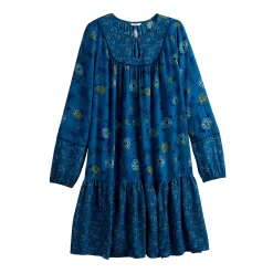 Women's Sonoma Goods For Life® Printed Long Sleeve Dress -Sonoma Goods For Life Shop 5657674 ALT5