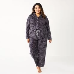 Plus Size Sonoma Goods For Life® Velour Pajama Shirt & Pajama Pants Sleep Set 7 Plus Size Sonoma Goods For Life® Velour Pajama Shirt & Pajama Pants Sleep Set -Sonoma Goods For Life Shop 5675146 ALT2