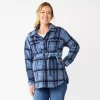 Maternity Sonoma Goods For Life® Belted Shacket 1 Maternity Sonoma Goods For Life® Belted Shacket -Sonoma Goods For Life Shop 5686594 Blue Plaid