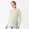 Maternity Sonoma Goods For Life® Essential Long Sleeve V-Neck Tee -Sonoma Goods For Life Shop 5691532 Green