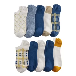 Sonoma Goods For Life® 10 Pack Check Pattern No Show Socks