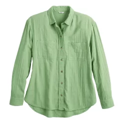 Women's Sonoma Goods For Life® Relaxed Button Down Shirt -Sonoma Goods For Life Shop 5763233 ALT5