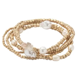 Sonoma Goods For Life® Pearl & Beaded Multi Stretch Bracelet 5 Pack