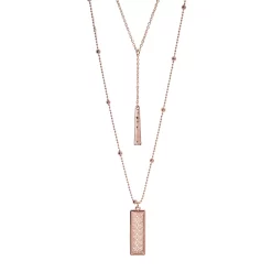 Sonoma Goods For Life® Casted Filigree Nickel Free Rectangle Hi Lo Necklace