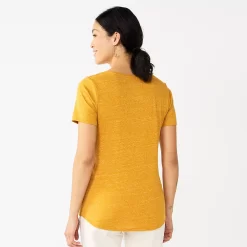 Women's Sonoma Goods For Life® Short Sleeve Curved Hem Crewneck Tee 6 Women's Sonoma Goods For Life® Short Sleeve Curved Hem Crewneck Tee -Sonoma Goods For Life Shop 5815853 ALT