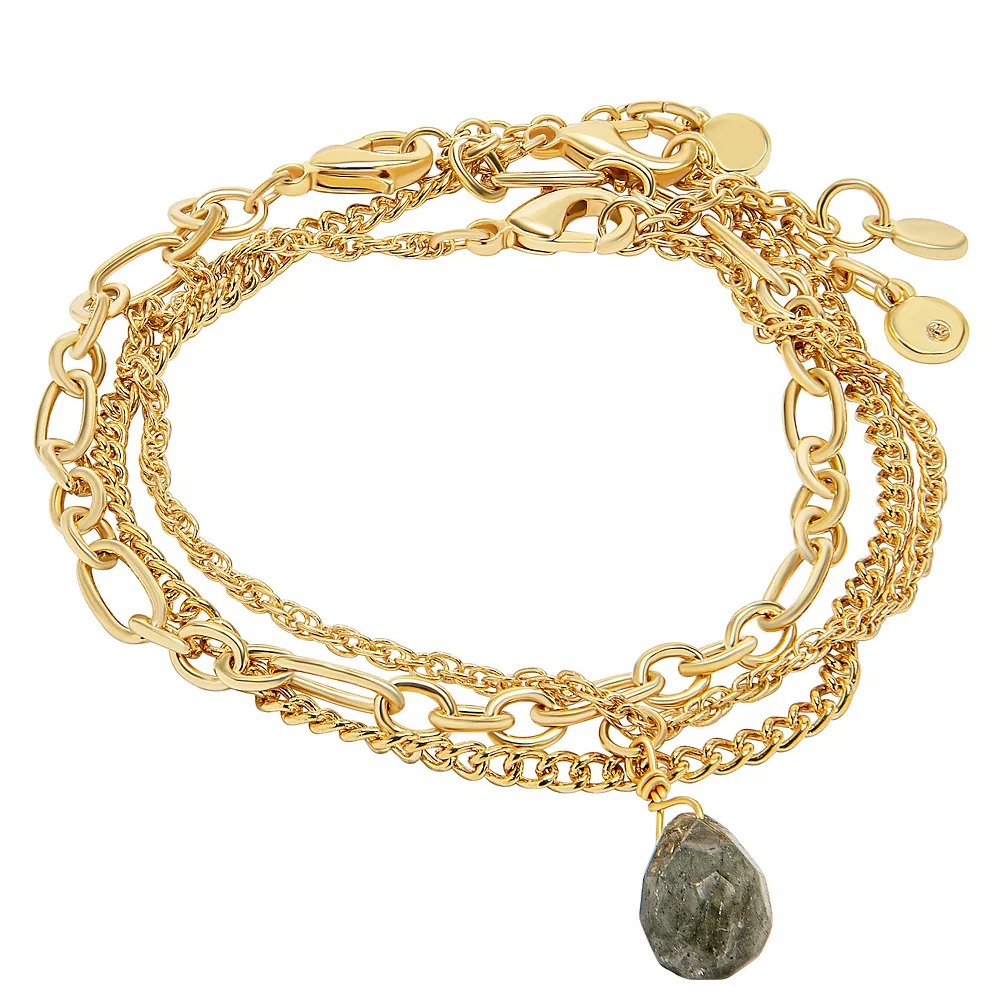 Sonoma Goods For Life® Gold Tone Multichain Bracelet Set 3 Sonoma Goods For Life® Gold Tone Multichain Bracelet Set